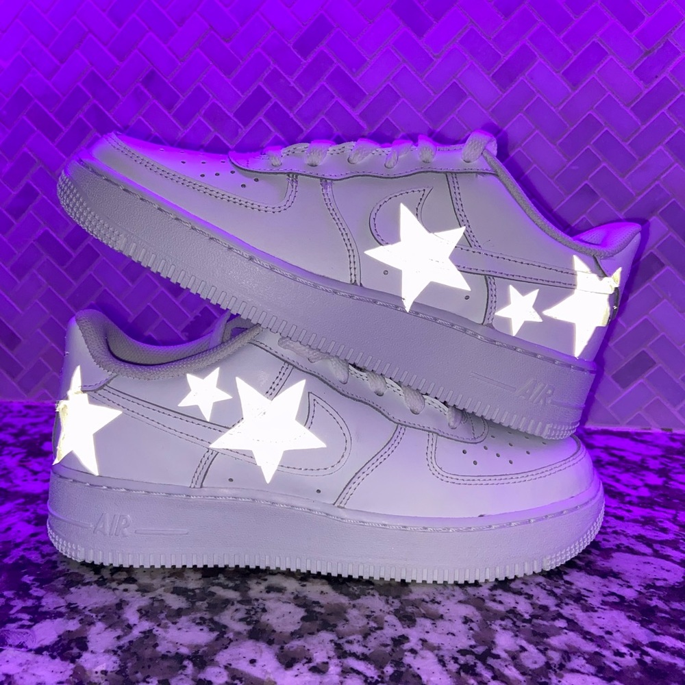 Reflective Star Air Force 1s